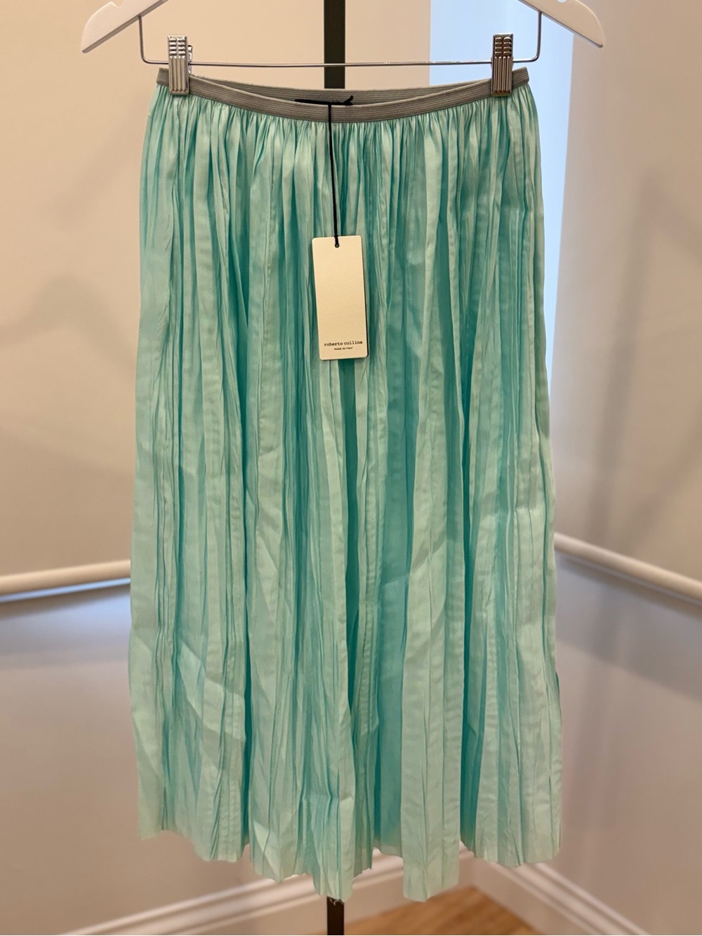 Roberto Collina Gonna Plisse Maxi Skirt - Acqua